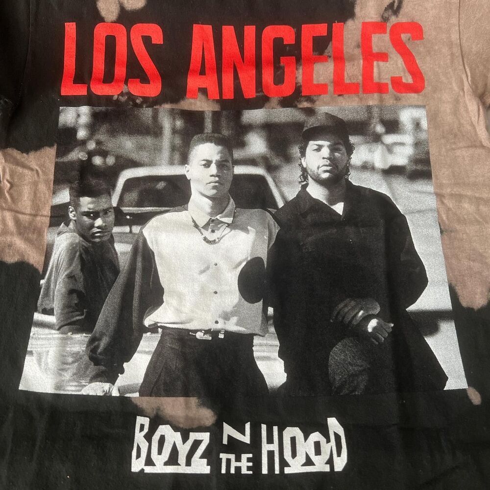 Boyz in the Hood Black/Brown Tie Dye Graphic TShirt Size Small